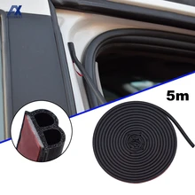 Tira de vedação adesivo b forma tipo 5m borda da porta do carro weatherstrip isolamento acústico prevenção ruído à prova ddustágua dustproof universal