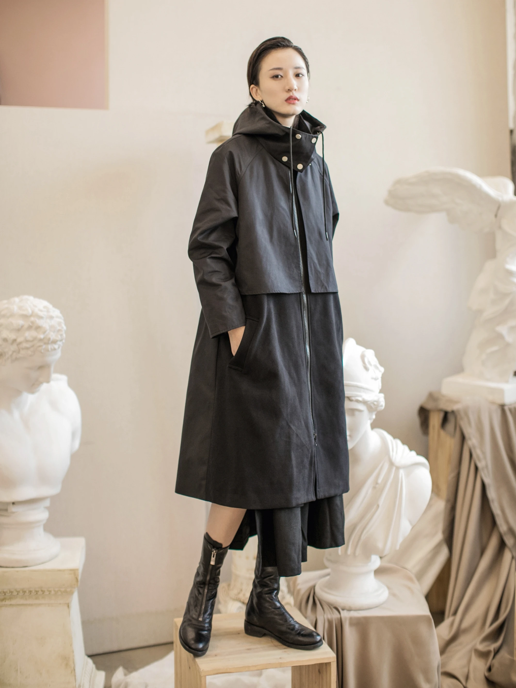 Owen seak женское хлопковое пальто Parker High Street style Одежда Тренч Зимние пылевые женские пальто ветровка черный Тренч