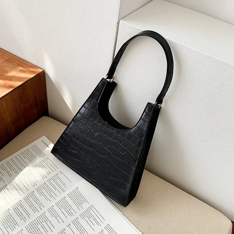 

2019 New Style Korean-style Casual Versatile Pu Alligator Print Handbag Shoulder Bag Medieval Bag
