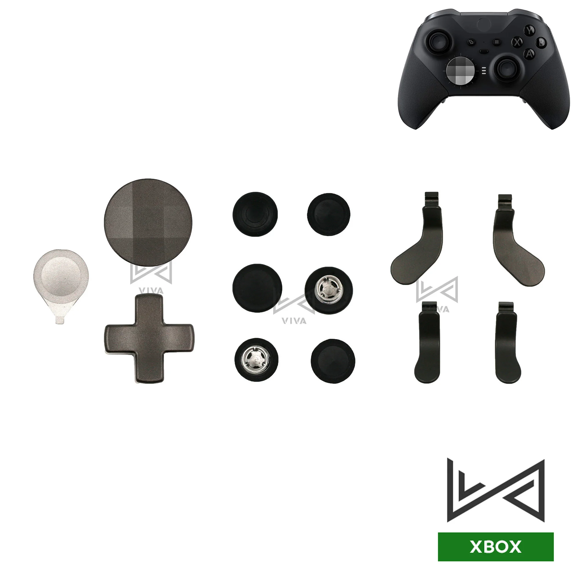 Xbox one eliteシリーズ2用の金属製サムスティック,ワイヤレスコントローラー,アナロググリップ,dパッド,ボタン,調整ツール -  AliExpress 家電製品
