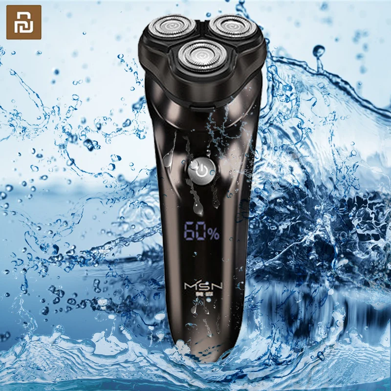 

Electric Shaver Men electric Razor IPX7 Waterproof Wet & Dry Dual Use LCD Display Face Beard fast charging shaving razor 3