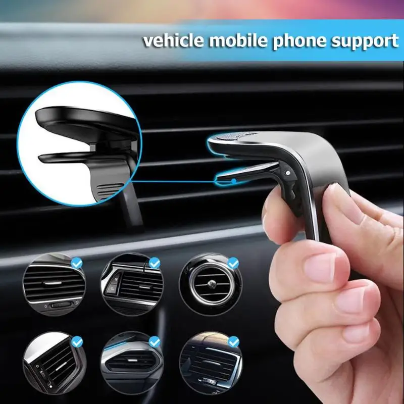 Металлический магнитный автомобильный держатель для телефона Rock iPhone Samsung Xiaomi 360