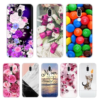 

For Meizu X8 Case Soft TPU Silicone Ultra Thin Flower Pattern Transparent Back Cover For Meizu X8 X 8 Case Silicon Shockproof