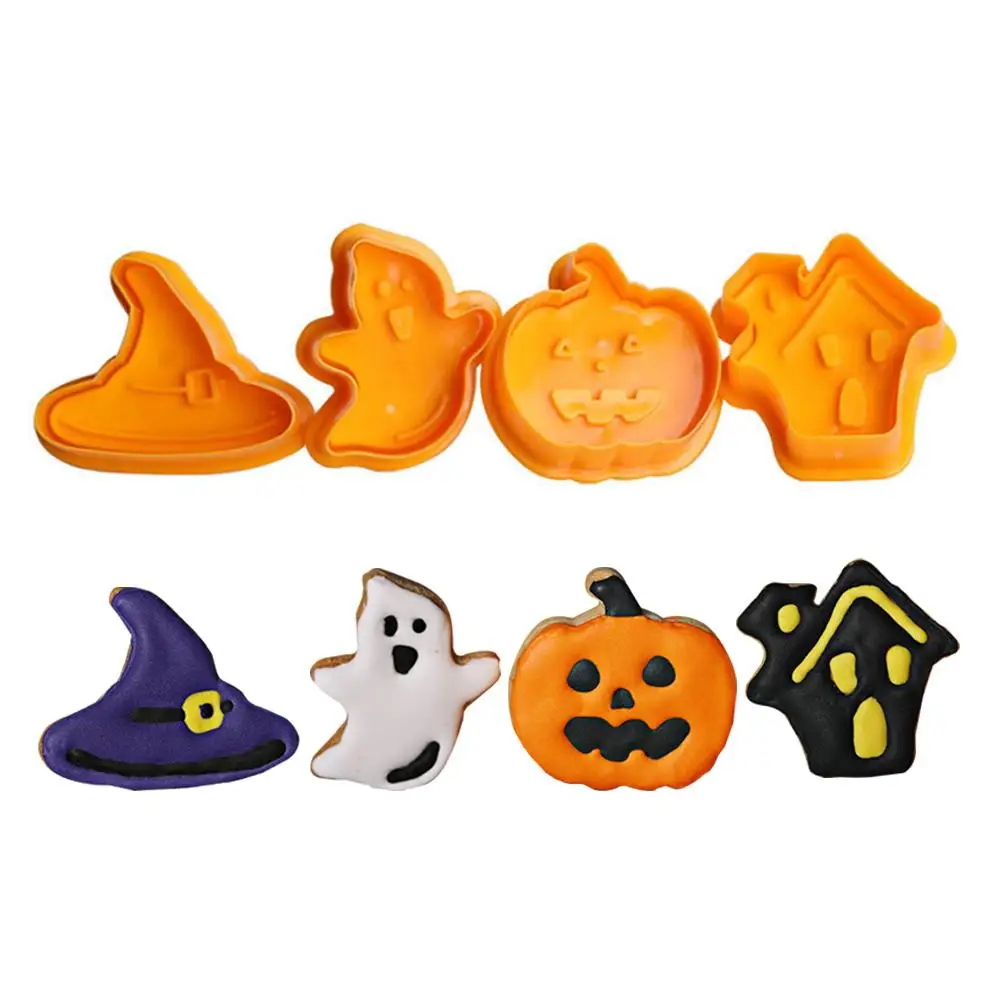 Baking Set Tool Diy Cake Decoration Plastic Biscuit Cutting Mould For Halloween Cookie Cutting Decoration