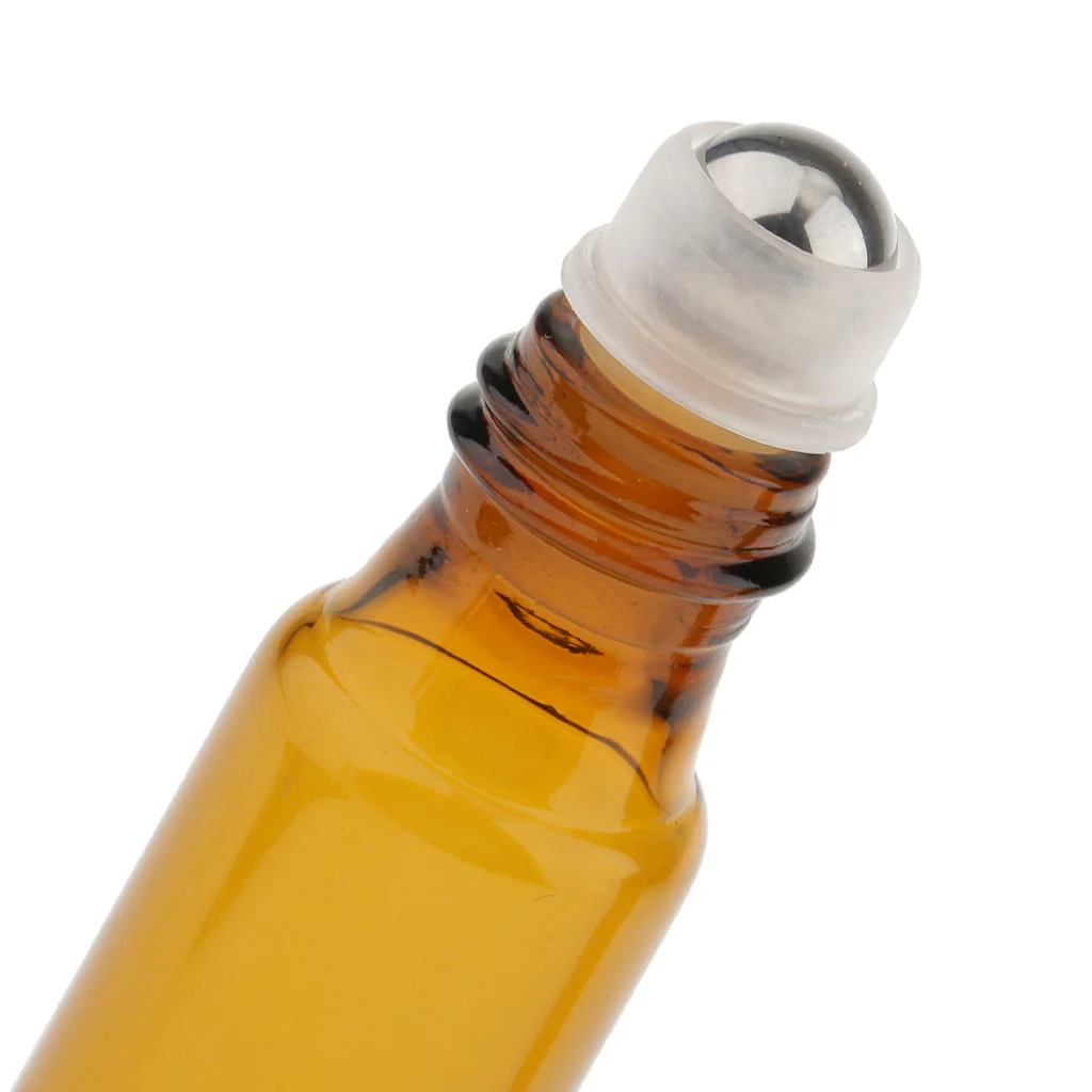 6+1 Packs 10ml Glass Bottle Roll On Essential Oils Eye Gel Cream Container Cosmetics Liquid Bottle with Filling Funnel 