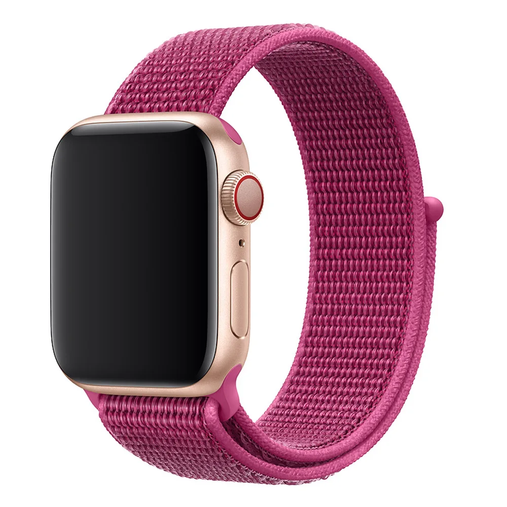 32HLG Ремешок для наручных часов Apple Watch 4 5/3/2/1 38 мм 42 мм 62 NewColors нейлон мягкий дышащий сменный ремешок петли для наручных часов iwatch серии 4 40 мм 44 мм - Цвет ремешка: 32HLG