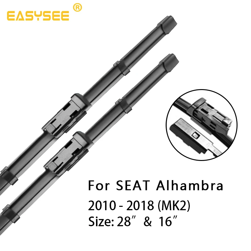 Щетки стеклоочистителя лобового стекла автомобиля для сиденья Alhambra Fit штырь сбоку руки/сверхмощный крюк/Push модель с кнопками год от 1995 до