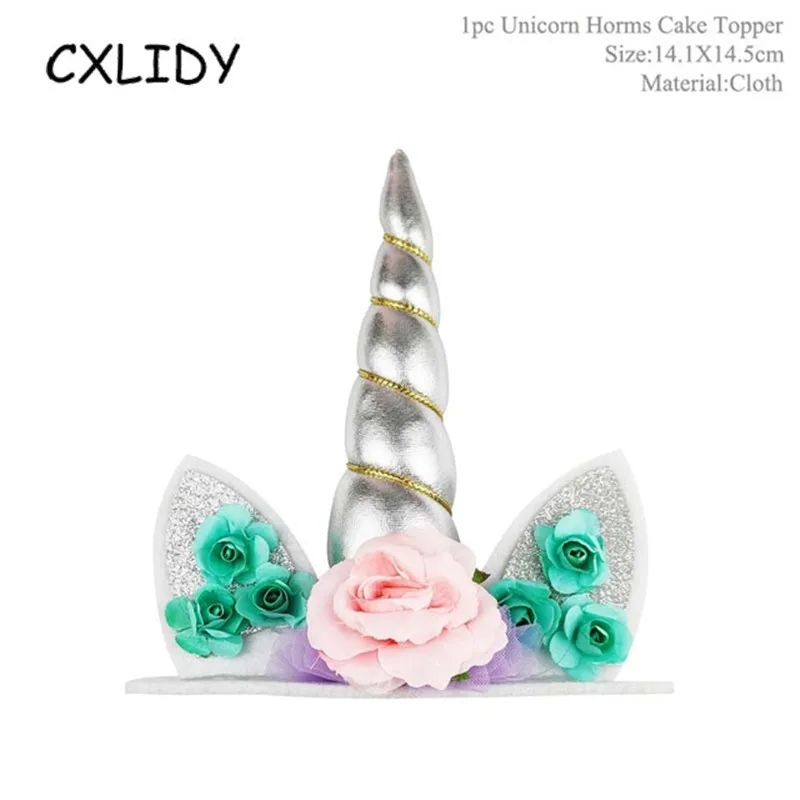 Rainbow Unicorn Cupcake Wrappers Cake Topper Happy Birthday Party Cake Decorations Kids Baby Shower Unicorn Party Supplies GM001 (9)