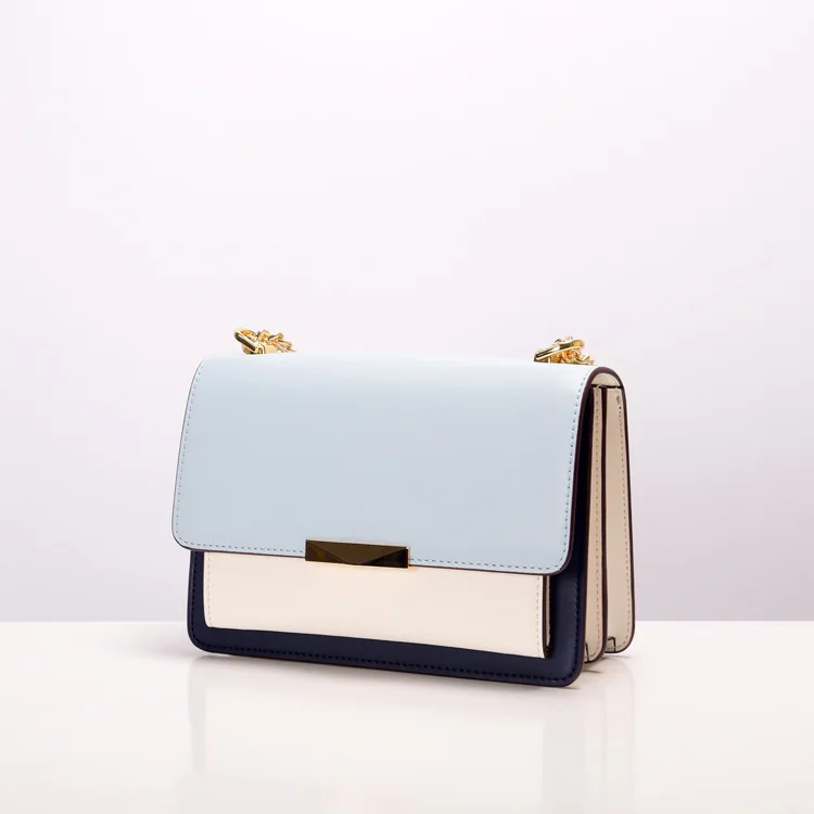 Woman new Beach Bag Women's Singles Shoulder Package Diagonal Small Square Chain Hit Color Handbag Crossbody korean Style