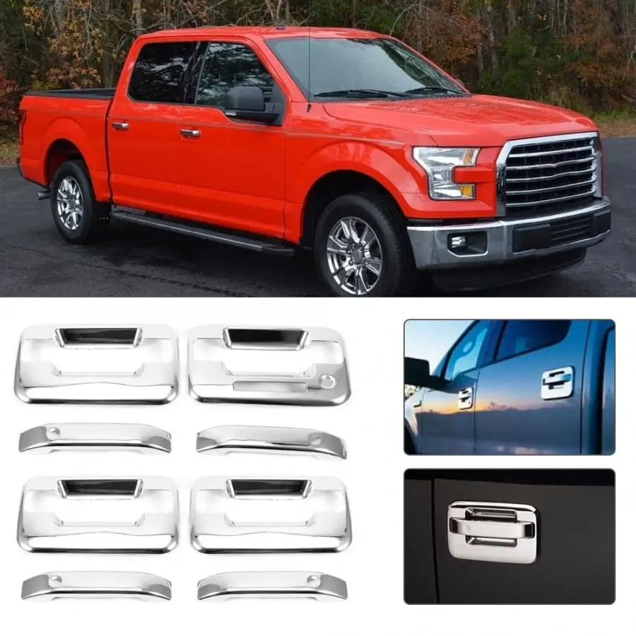 4 комплекта дверная ручка Накладка подходит для F150 2004- Mark LT 2005 2006 2007 2008 аксессуары для модификации