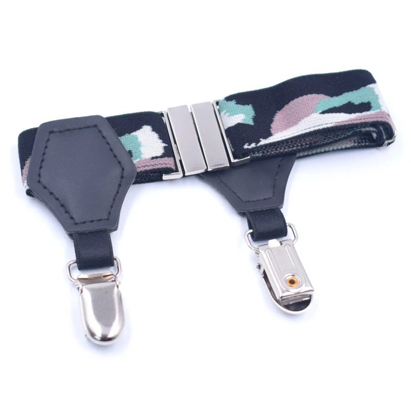 1 Pair Elastic Suspender Universal Lightweight Garters Holder Anti Rust Comfortable Non Slip Adjustable Outdoor Socks Stays