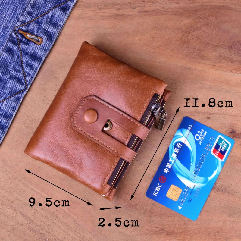 AETOO натуральная кожа Rfid кошелек Женский Винтаж женские короткие кошельки Кошелек держатель для карт на молнии монета карман сумка женская