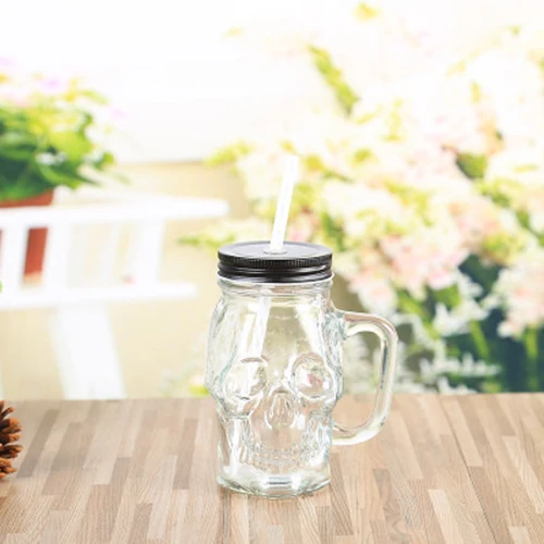 Хэллоуин Череп градиент стеклянная чашка бокал для вина es напиток молоко чашка чай чашка для воды коктейльное стекло Хэллоуин украшение бокал для вина - Цвет: Transparent