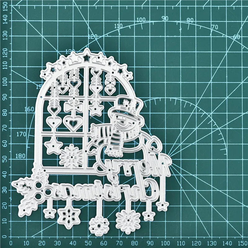 

InLoveArts Snowman Sit on Window Metal Cutting Dies Embossing Stencil Scrapbook Christmas Frame Template Punch Paper Crafts New