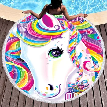 

Cartoon Unicorn Series Microfiber Beach Towel with Drawstring Backpack Bag Sport Yoga Blanket Swimming Bath Towel