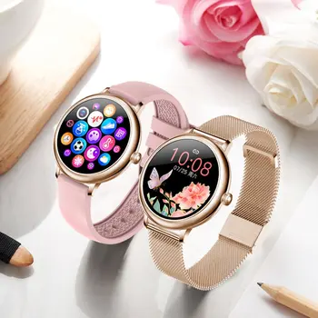 

CF80 Women Smart Watch Full Touch Screen Women Girl Smart watch Heart Rate Blood Pressure Monitor Watches for Android IOS
