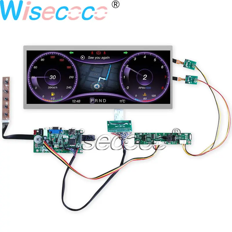 Wisecoco 12," 1920 × 720 TFT ЖК-экран высокая яркость 700 нит 40 контактов LVDS HDMI VGA контроллер для наушников доска для наружного использования