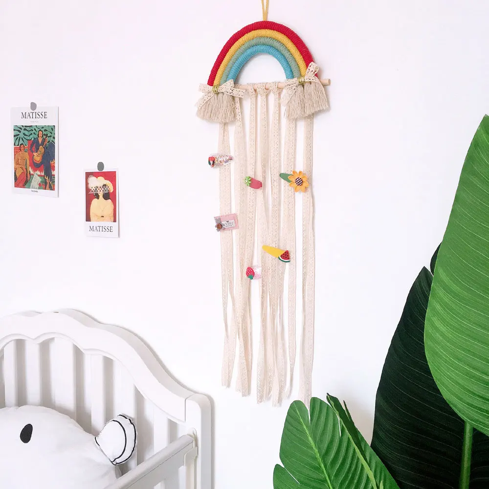 Decoration De Chambre De Bebe Arc En Ciel Epingle A Cheveux Murale Suspendue Organisateur De Rangement De Cheveux Ornement De Chambre De Fille Aliexpress
