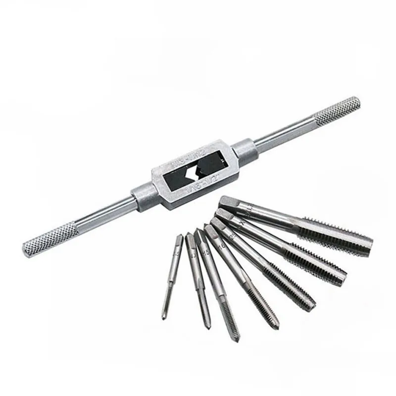 8pcs 8 шт./компл. металлический винт держатель крана M3-M12 для обработки металла гаечный ключ держатель ручной для обработки внутренних нитей - Цвет: 8pcs