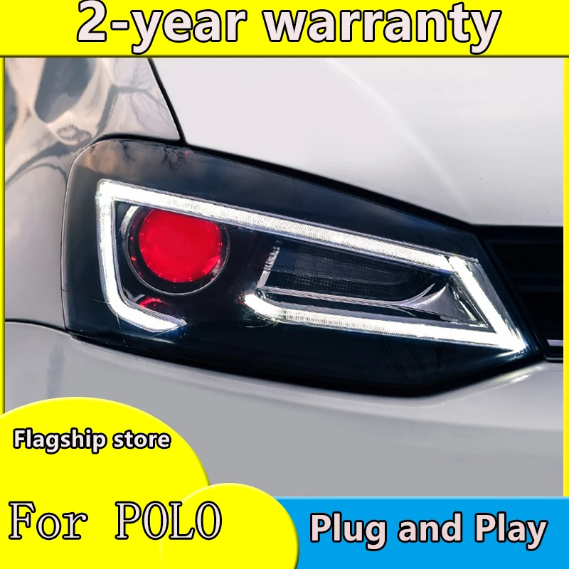 Автомобильный Стайлинг для VW Polo головной светильник s Volkswagen New поло светодиодный