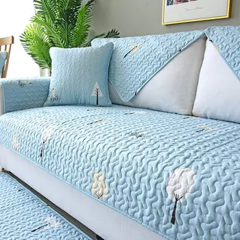 

Four seasons universal sofa cushion, non-slip Nordic cotton cotton fabric back towel all-inclusive universal cover