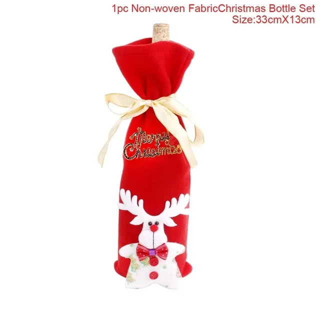 style 39 FENGRISE Santa Claus Wine Bottle Cover Christmas Decorations For Home Christmas Stocking Gift Navidad New Year's Decor - Color: style 39