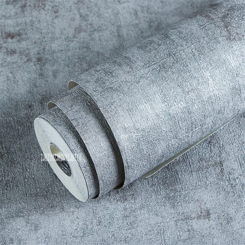 

9.5*0.53m Retro Loft Imitation Cement Pure Color Wallpaper Industrial Restaurant Bar Hotel Clothing Store Waterproof Wallpaper
