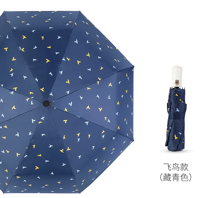 Hipster Vinyl Sun-resistant UV-Protection Parasol Fully Automatic Folding Parasol Women's Outdoor All-Weather Umbrella Wholesale