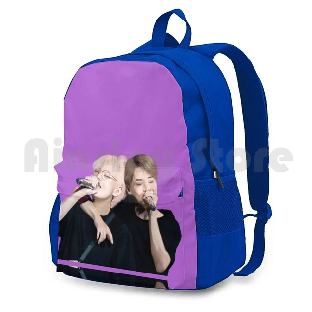 Vmin Outdoor Hiking Backpack Waterproof Camping Travel V Jimin Taehyung  Vmin Purple Kpop Bromance Cute Realistic Soulmates Love - AliExpress