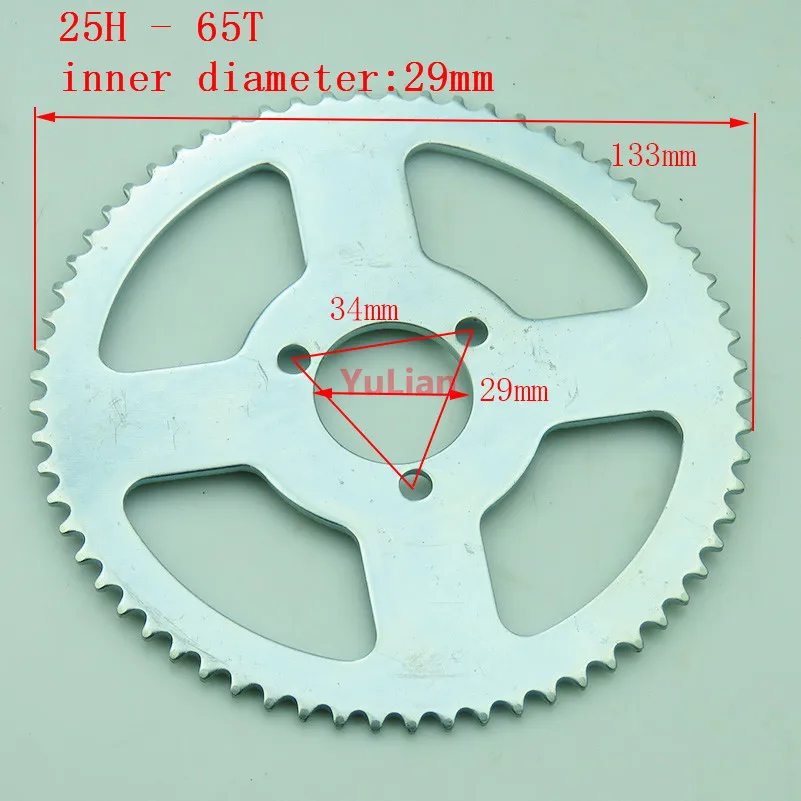T8F 38T 25H 55T 65T 80T Tooth 29mmRear Sprocket for 47CC 49CC Mini Moto ATV Quad Dirt Pit Pocket Bike