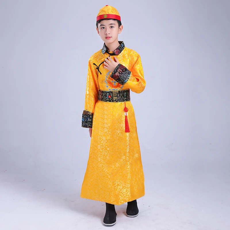 Boy Style 3 Классический в стиле ханьфу династии Цин Традиционный китайский стиль Emboridery танцевальный костюм для детей принцесса принц Ретро карнавальный наряд - Цвет: Boy Style 3