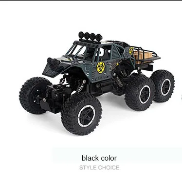 Большой размер 6WD RC автомобиль 2,4 ГГц Радиоуправляемый автомобиль, игрушки багги высокоскоростной грузовик внедорожная подвижная автомобильная игрушка - Цвет: Черный