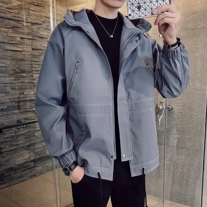 

Coat Men's Trend Cool Locomotive Short Jacket Coat Printed Letter Popular Brand Autumn Clothing Ds226tp85