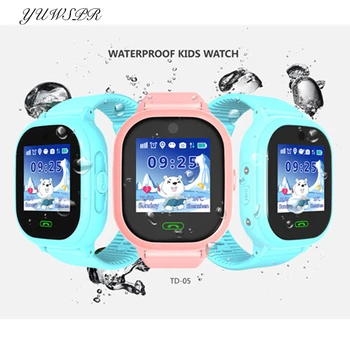 

kids GPS tracker watch IP67 waterproof swimming camera children touch Screen SOS Call Baby smart clock TD06S