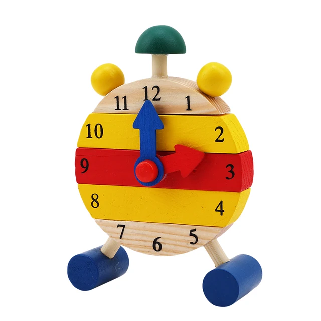 Time Learning Education Mini Puzzle Clock Montessori Wooden Puzzles Toys For Children Digital Educational Game New 4