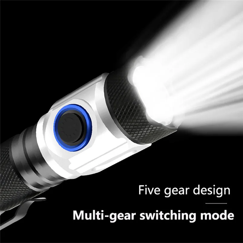 4x XPG LED Flashlight 18650 Multi-Function Torch Flashlight USB Charging Mini Flashlight Set Waterproof Lanterna 40AUG727