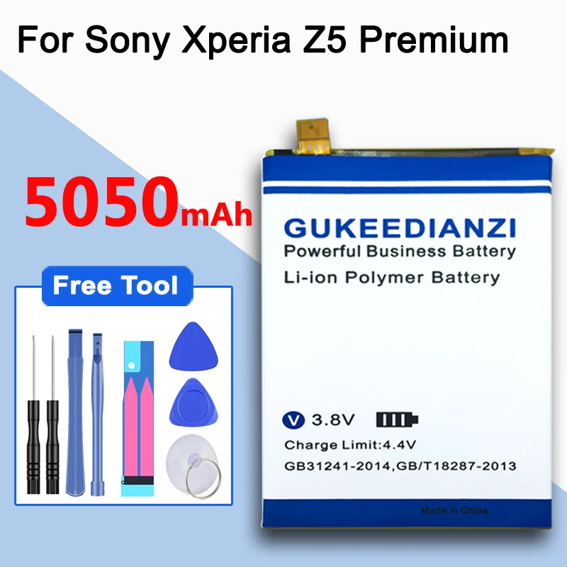 Аккумулятор для мобильного телефона GUKEEDIANZI 5050 мАч LIS1605ERPC для sony Xperia Z5P Z5 Plus Premium Dual E6883 E6853