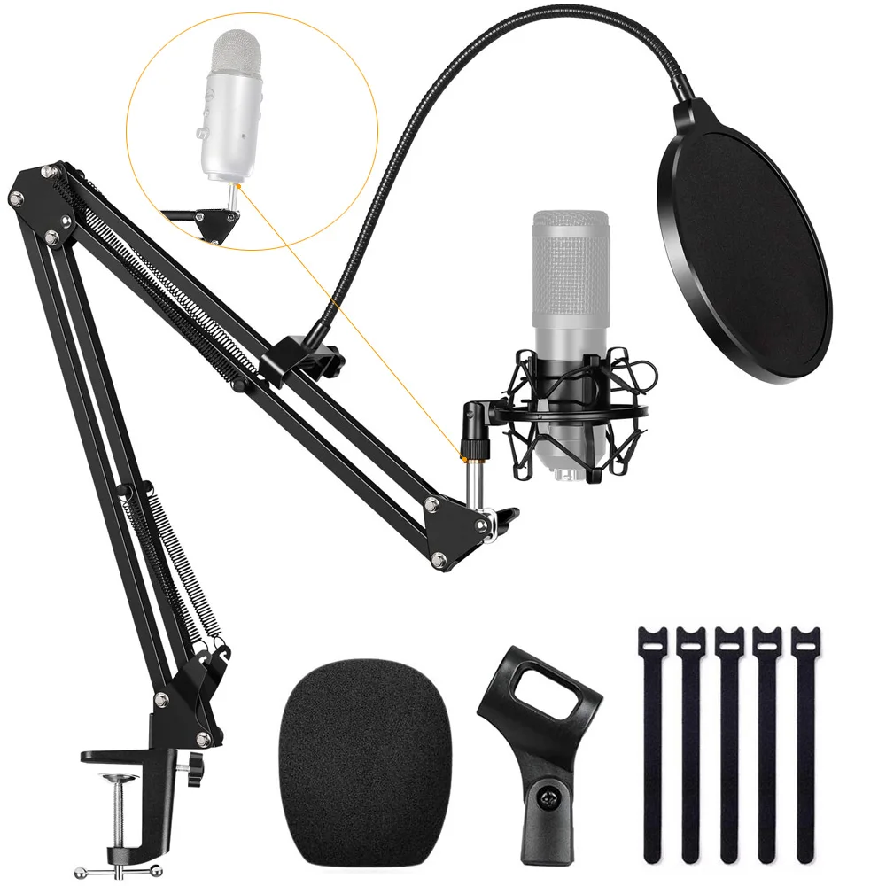 ＊ショックマウント マイク 金属製 ブラック Amazon | Auphonix ショックマウント Blue Yeti and Snowball