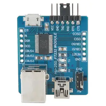 

Serial Conversion Board 3 in 1 FT232RL Multi-function USB to B Type/Mini/Micro Interface Serial Port Converter Module