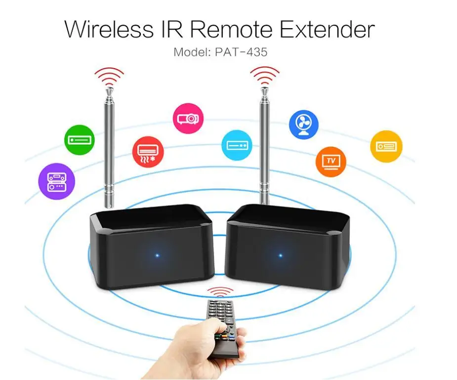 В наличии 1 пара 433 МГц беспроводной инфракрасный ИК дистанционное управление; удлинитель повторитель сигнала приемник передатчика HDMI