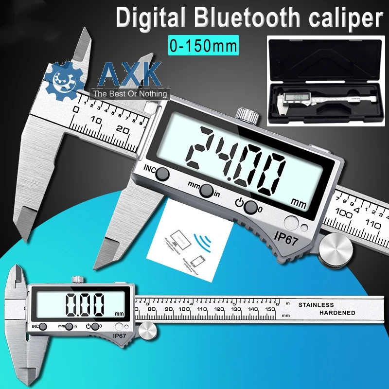 

IP67 Bluetooth Waterproof Digital Accurate Vernier Caliper Digital Stainless Steel Vernier Caliper 0-150mm