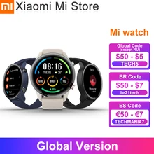 Versão global xiaomi mi relógio gps glonass oxigênio no sangue bluetooth 5.0 monitor de freqüência cardíaca 5atm à prova dwaterproof água mi relógio inteligente cor