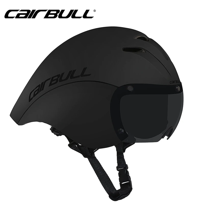 

Cairbull Victor TT Cycling Helmet Magnetic Goggles Road Bike Helmet Triathlon Time Trial Helmet Pneumatic Bicycle Helmet Cap