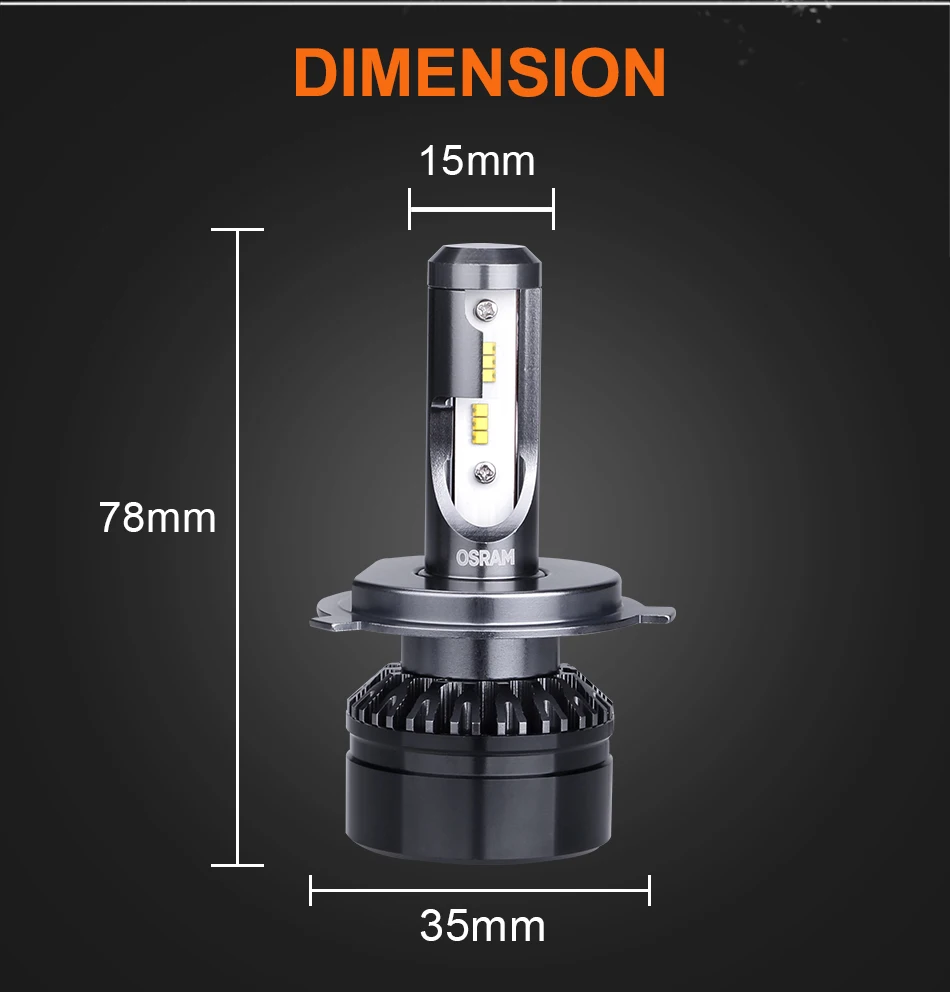 Osram люсис привело para авто h4 светодиодные фары комплект ampoule led h4 9003 hb2 Hi/Lo светодиодные фары лампы h1 h11 12 В luz led automovil