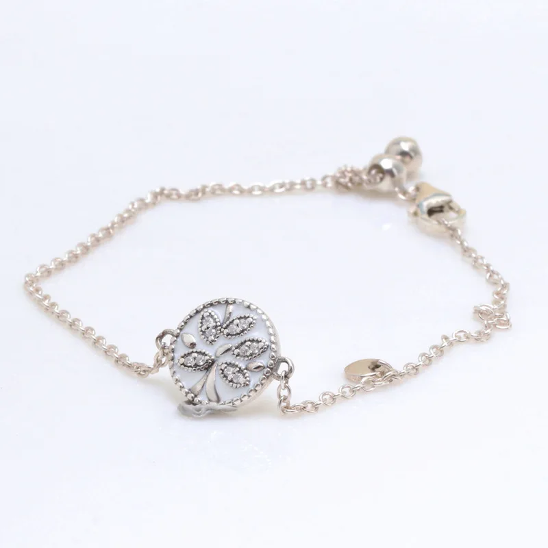 

Authentic 925 Sterling Silver Pan Bracelet Creative Life Tree Stretch Classic Bracelet Fit Diy Charm Women Jewelry