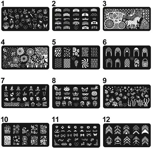 Nail Art Printing Image Polish Stamp Plate Scraper Stamper Manicure DIY Template Beauty& Health The nail stencil could recycle
