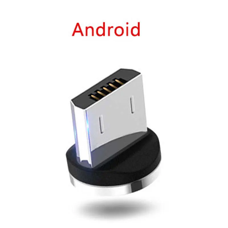 For Android Стример линия передачи данных Магнитный Micro USB кабель для Iphone xsmax Xiaomi 9 huawei P30 P20 Micro usb type C волшебный свет зарядный кабель - Цвет: For Android