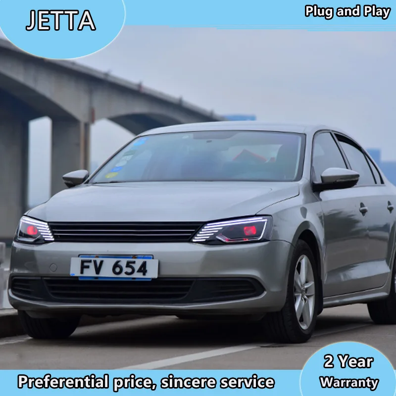 Автомобильный Стайлинг для VW Jetta фары 2011- Jetta mk6 светодиодный фонарь динамический сигнал светодиодный Drl Hid Bi Xenon автомобильные аксессуары