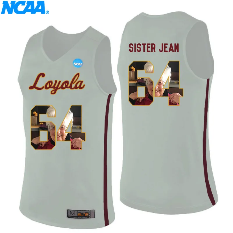 Новое поступление, высокое качество, Loyola(Chi) Ramblers SISTER JEAN#64 Avery#10, футболки для колледжа, ограниченная серия, майки, S-XXXL - Цвет: 6
