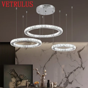 

Modern Luxury K9 Crystal Pendant Light LED Villa Lustres Art Indoor Chandelier Fixtures Hanging Lighting Home Decoration